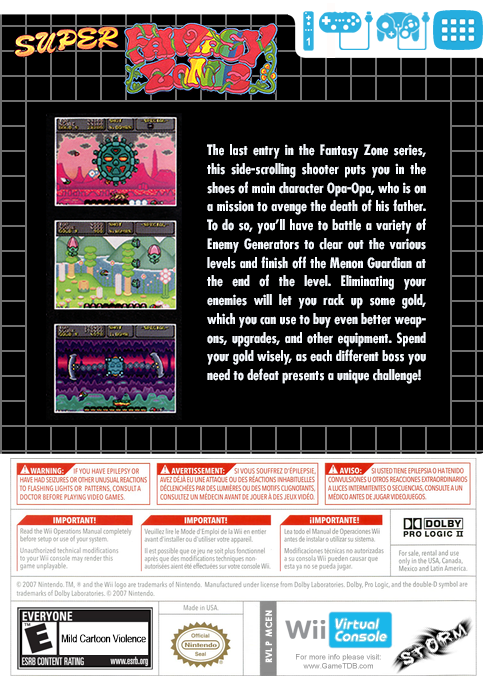 Super Fantasy Zone — box-2D-back (US)