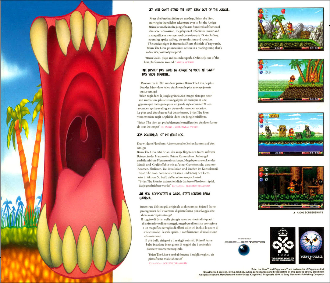 Brian the Lion — box-2D-back (WOR)