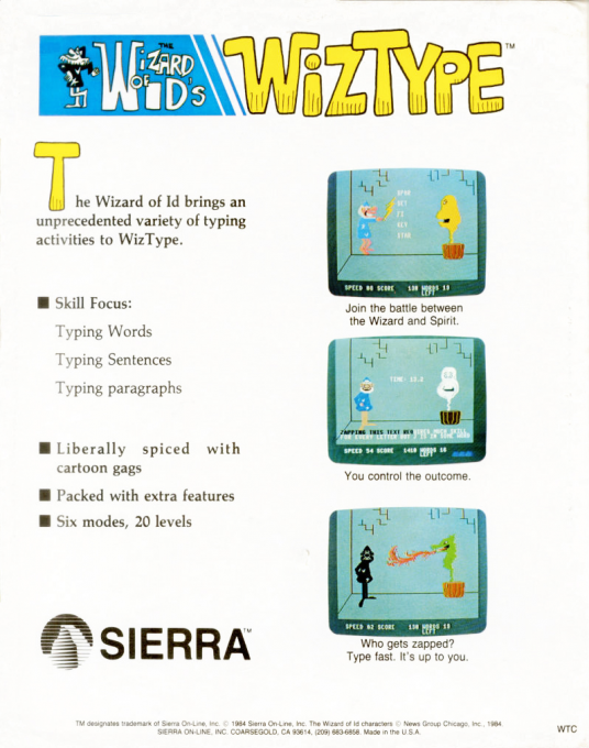 Wizard of Id's WizType — box-2D-back (US)