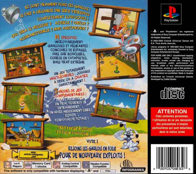 Asterix - Mega Madness — box-2D-back (FR)