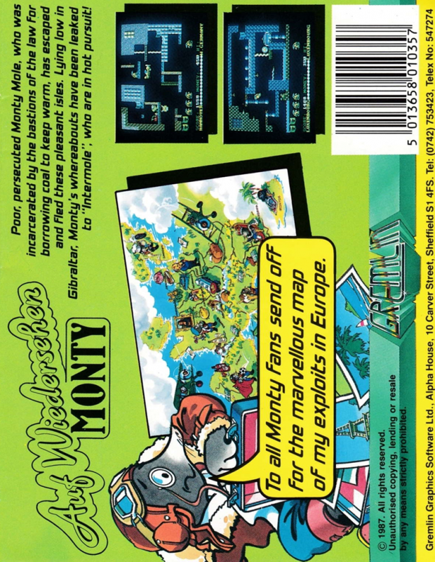 Auf Wiedersehen Monty — box-2D-back (EU)