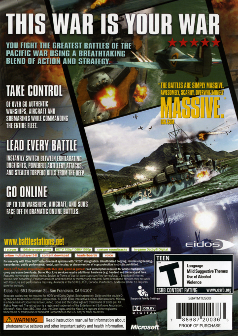 Battlestations - Midway — box-2D-back (US)
