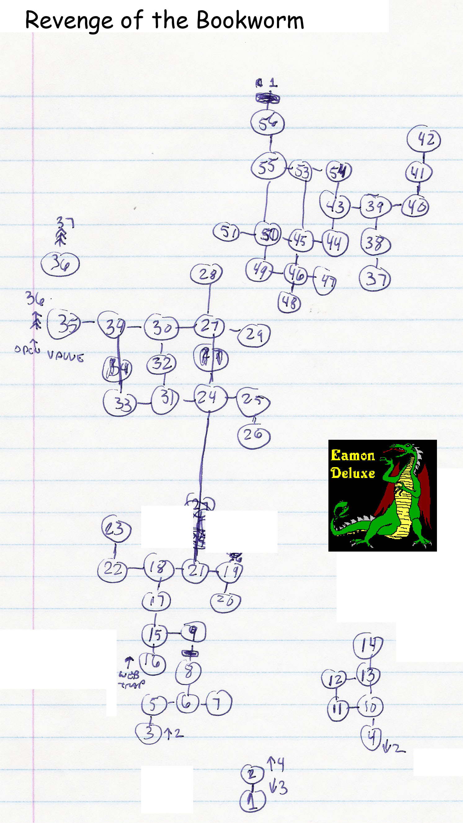 Eamon 198 - Revenge of the Bookworm — maps