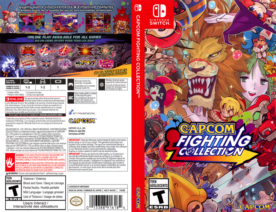 Capcom Fighting Collection — box-texture (US)