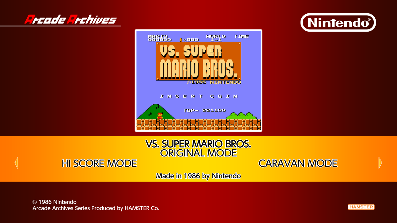 Arcade Archives Vs. Super Mario Bros. — sstitle (WOR)