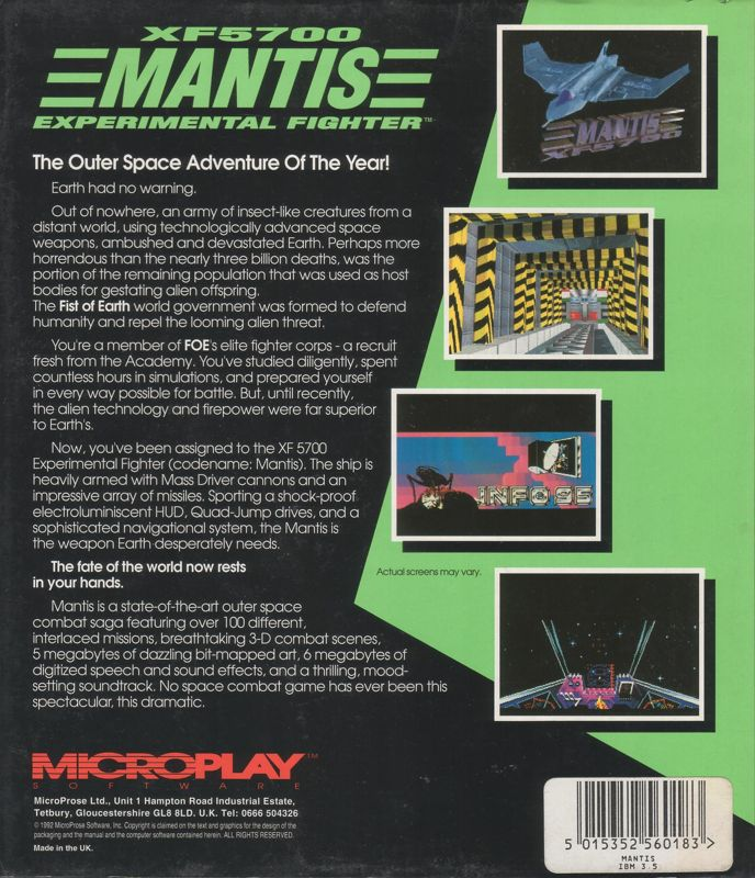 XF5700 Mantis Experimental Fighter — box-2D-back (EU)