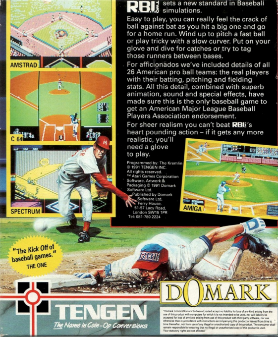 R.B.I. Baseball 2 — box-2D-back (EU)