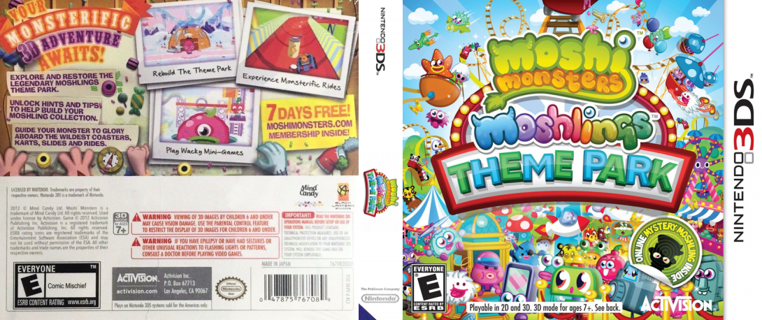 Moshi Monsters - Moshlings Theme Park — box-texture (US)