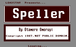 Speller — sstitle (WOR)