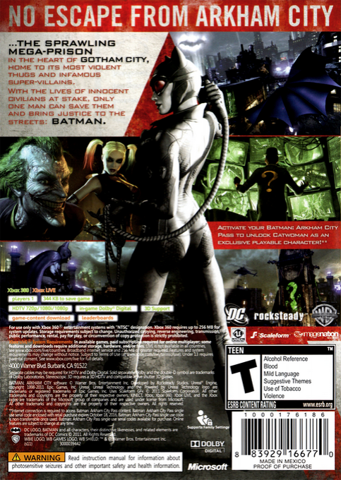 Batman - Arkham City — box-2D-back (US)