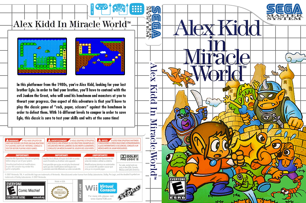 Alex Kidd In Miracle World — box-texture (US)