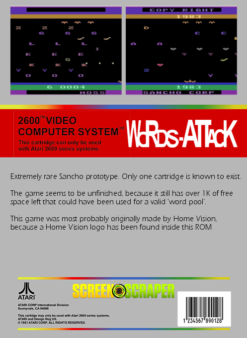Words-attack — box-2D-back (WOR)