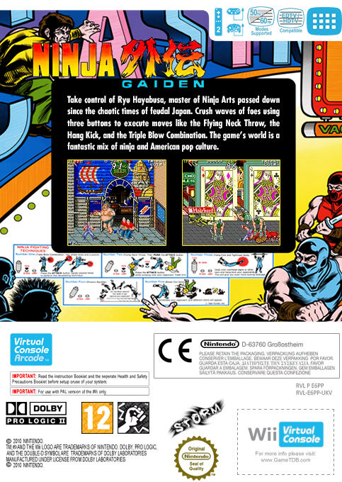 Ninja Gaiden — box-2D-back (EU)