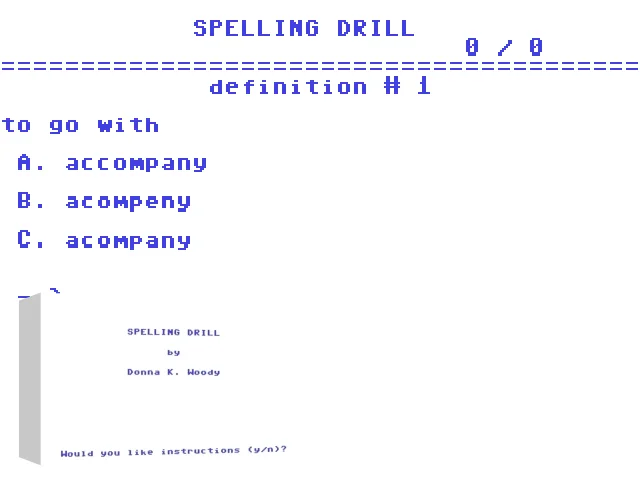 Spelling Drill #008 — mixrbv2 (WOR)