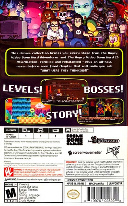 Angry Video Game Nerd I & II Deluxe — box-2D-back (US)