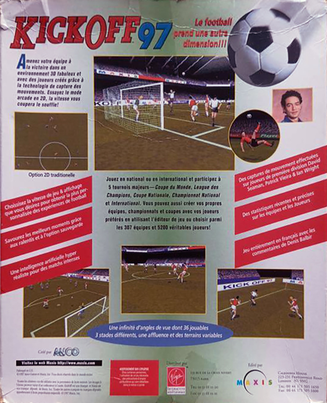 Kick Off 97 — box-2D-back (FR)