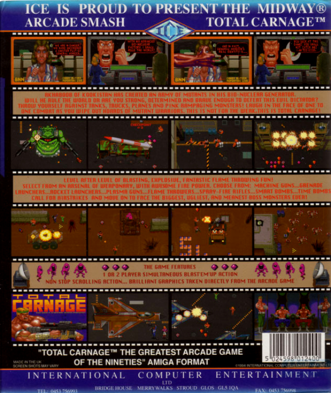 Total Carnage — box-2D-back (US)