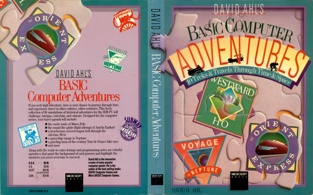 David Ahl's Basic Computer Adventures — box-texture (US)