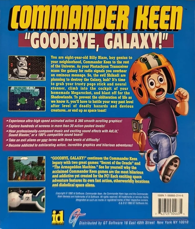 Commander Keen 5 - The Armageddon Machine — box-2D-back (US)