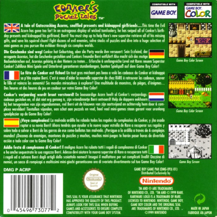 Conker's Pocket Tales — box-2D-back (EU)
