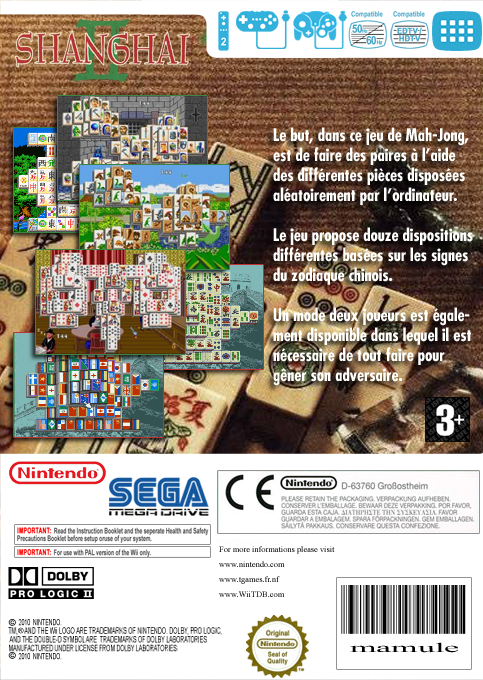 Shanghai 2 - Dragon's Eye — box-2D-back (FR)