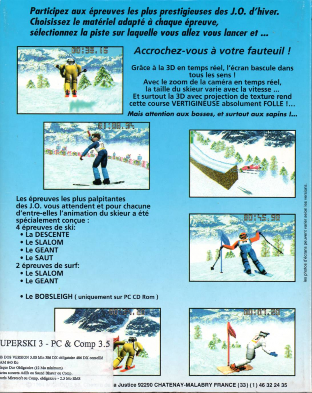 Super Ski 3 — box-2D-back (FR)