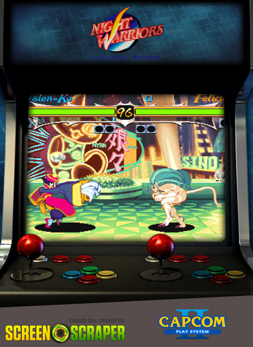Night Warriors: Darkstalkers' Revenge — box-2D (SS)