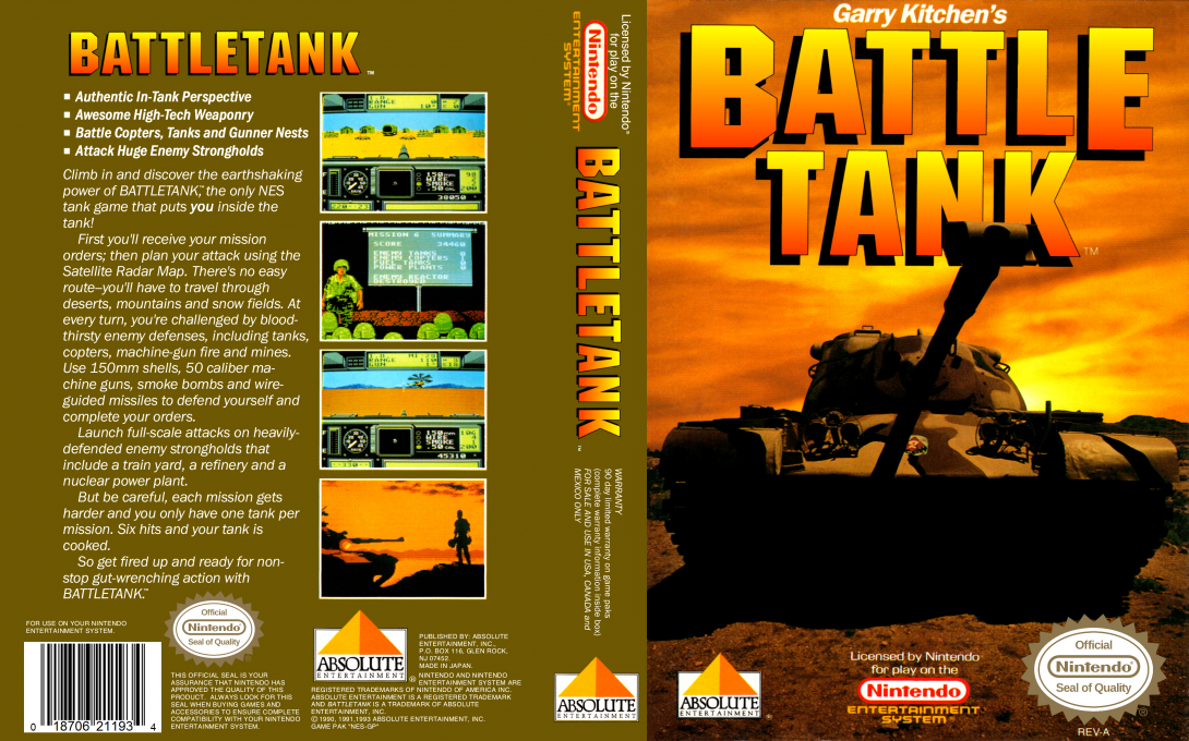 Garry Kitchen's Battletank — box-texture (US)