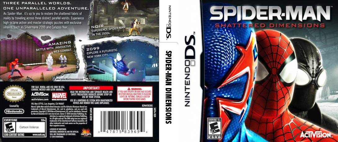 Spider-Man - Shattered Dimensions — box-texture (US)