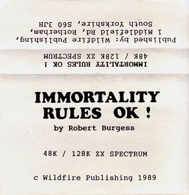 Immortality Rules OK box art