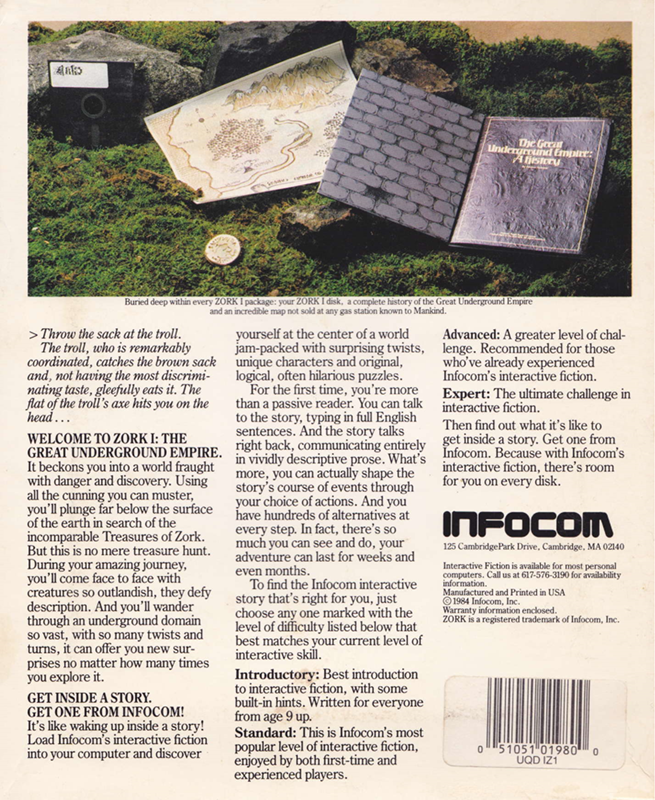 Zork 1 - The Great Underground Empire — box-2D-back (EU)