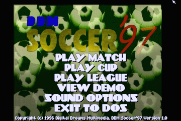 DDM Soccer '97 box art