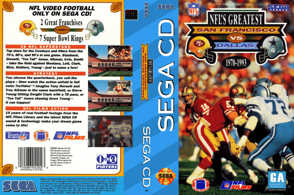 NFL's Greatest - San Francisco vs. Dallas 1978-1993 — box-texture (US)