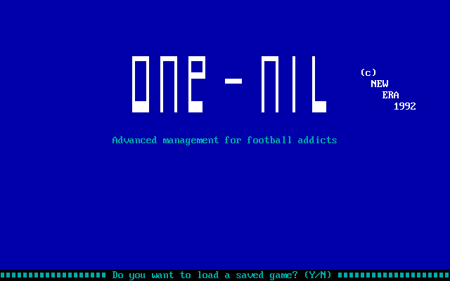 One-Nil Soccer Manager box art