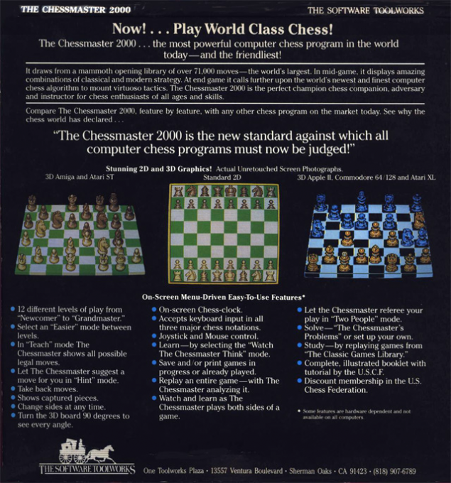 Chessmaster 2000, The — box-2D-back (US)