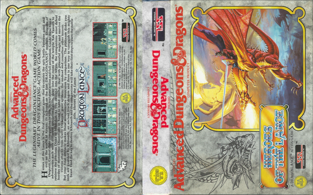 Advanced Dungeons & Dragons - Heroes of the Lance - A DragonLance Action Game — box-texture (EU)