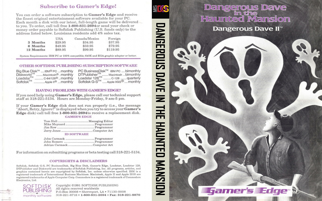 Dangerous Dave In The Haunted Mansion — box-texture (US)