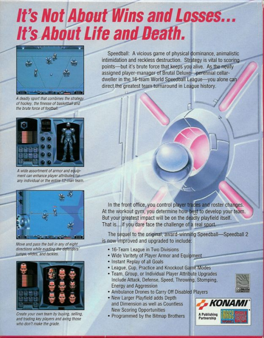 Speedball 2 - Brutal Deluxe — box-2D-back (US)