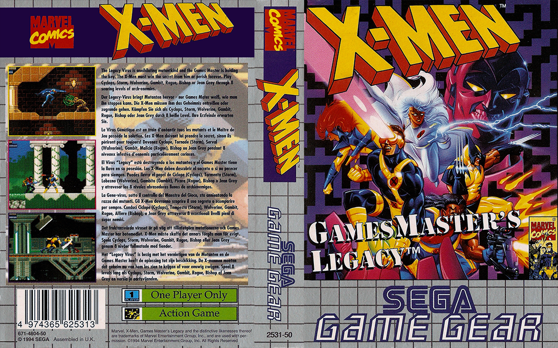 X-men - Gamemaster's Legacy — box-texture (EU)