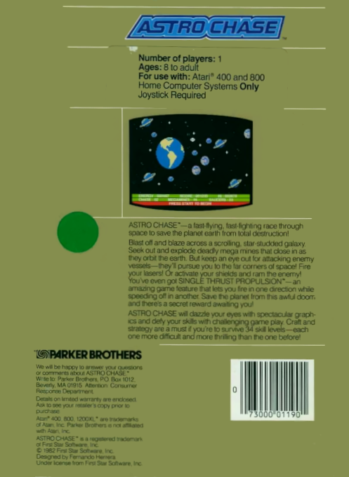 Astro Chase — box-2D-back (US)