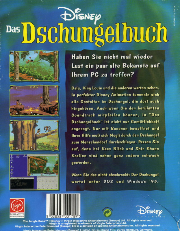 Disney's The Jungle Book — box-2D-back (DE)
