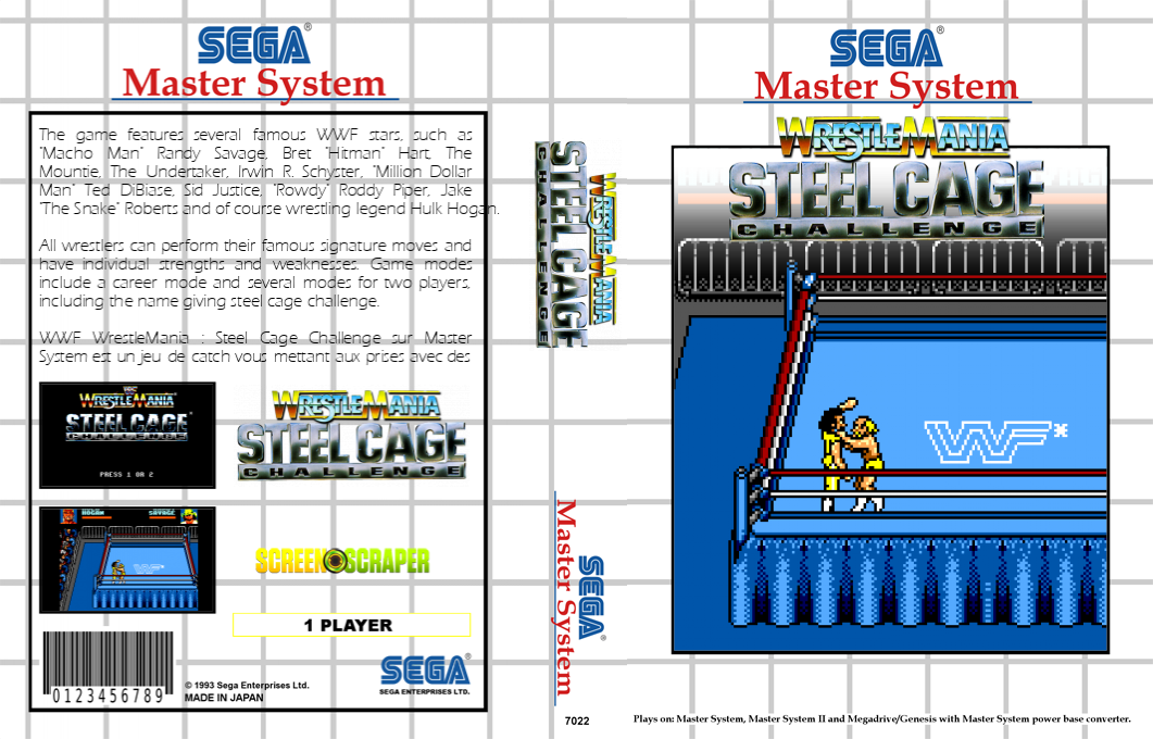 WWF Wrestlemania - Steel Cage Challenge — box-texture (SS)