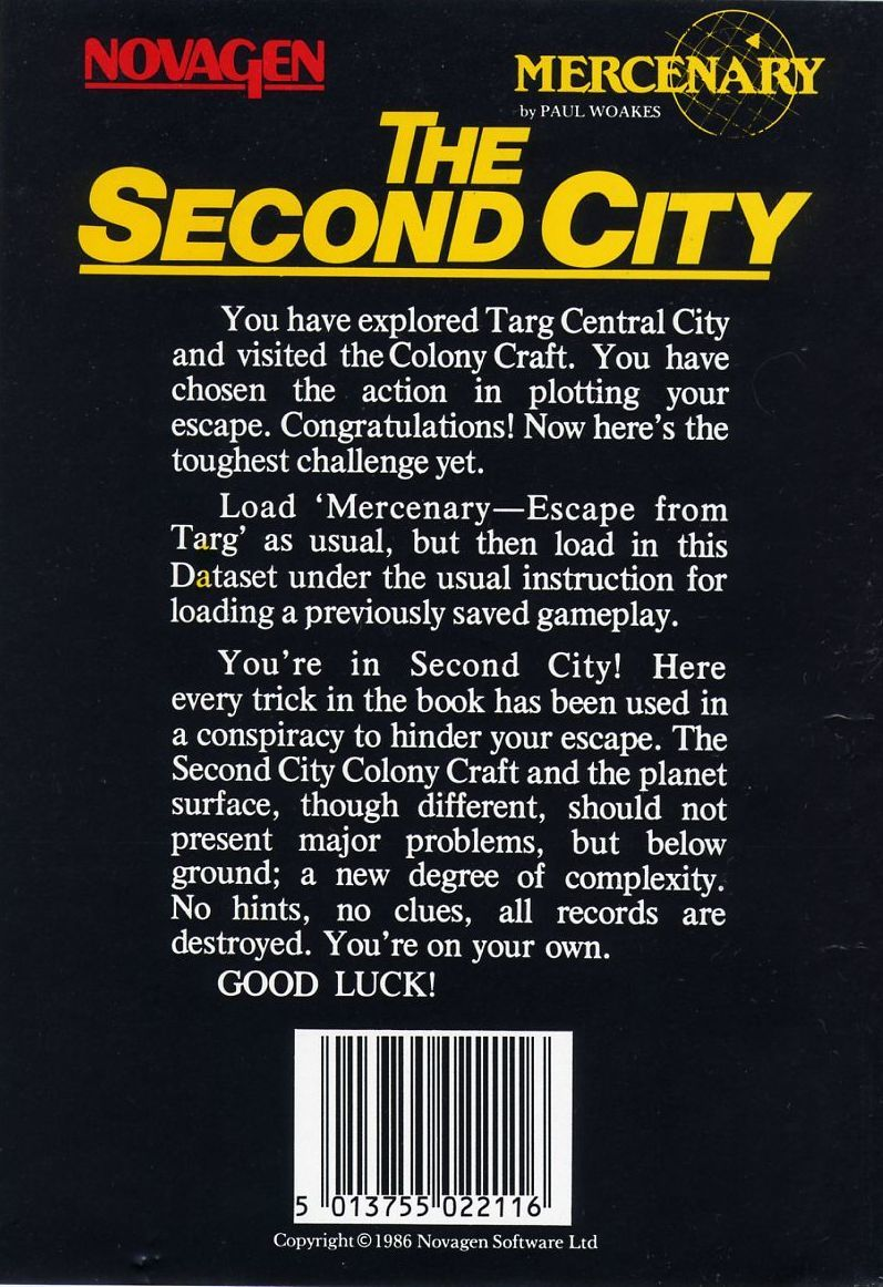 Mercenary 2 - The Second City — box-2D-back (UK)