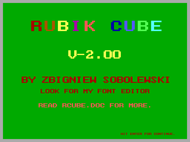 Rubik Cube — sstitle (WOR)