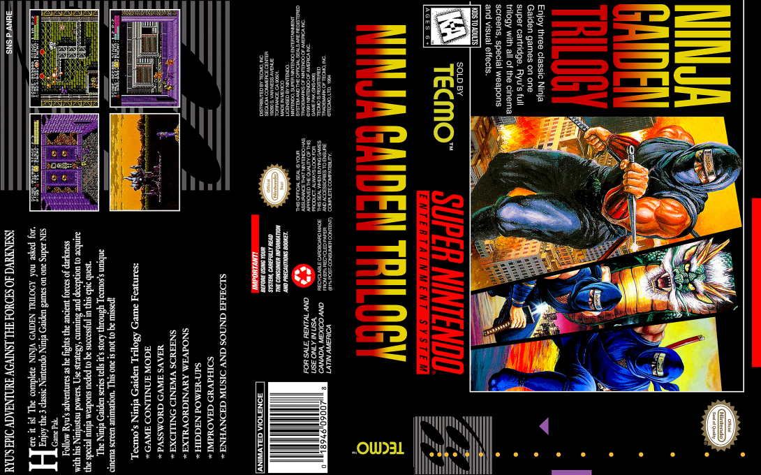 Ninja Gaiden Trilogy — box-texture (US)
