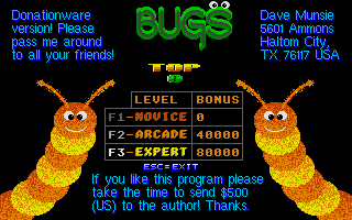Bugs — sstitle (WOR)