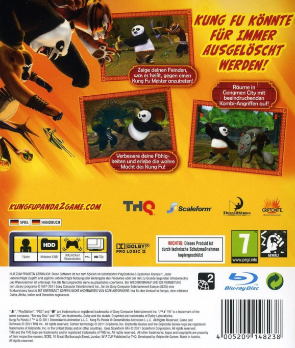 DreamWorks Kung Fu Panda 2 — box-2D-back (DE)