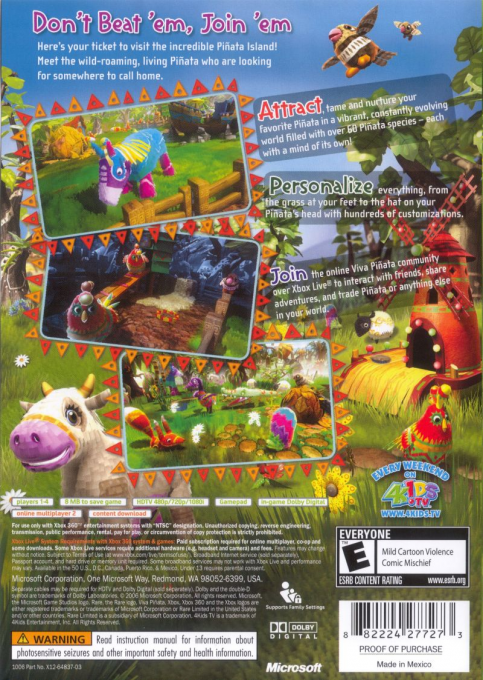 Viva Pinata — box-2D-back (US)