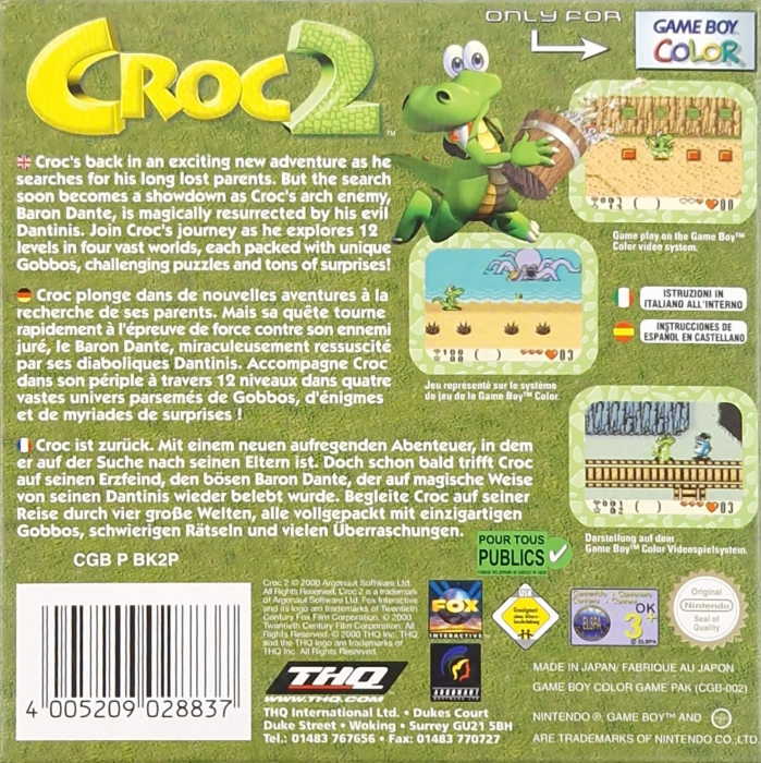Croc 2 — box-2D-back (EU)
