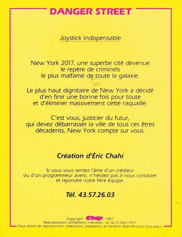 Danger Street — box-2D-back (FR)